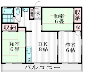 第3松ノ木マンションの物件間取画像